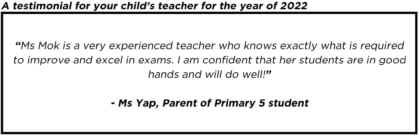 " I am confident that her students are in good hands…"