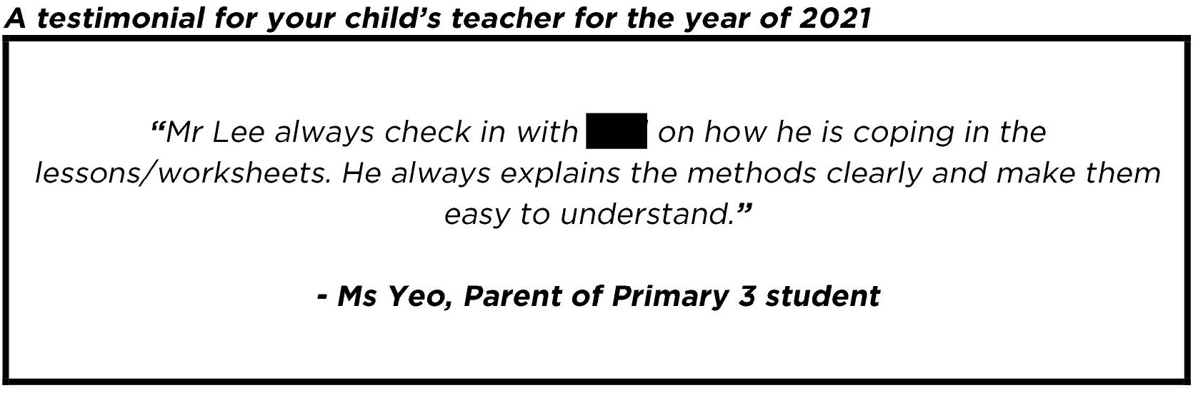 "He always explains the methods clearly and make them easy to understand."