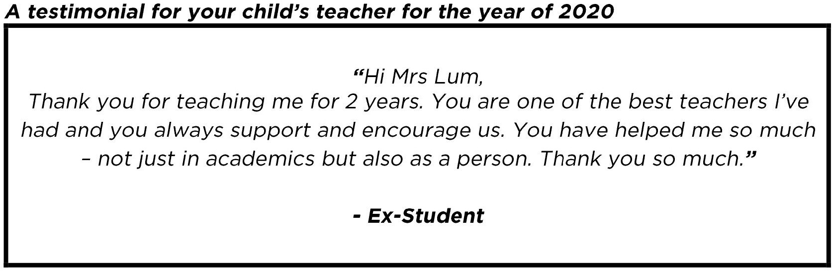 "...one of the best teachers I’ve had…"