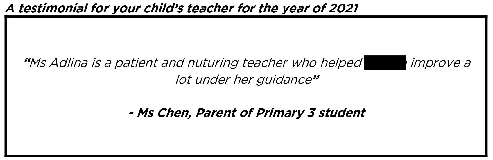 "…patient and nuturing teacher."