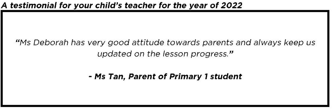 "...very good attitude towards parents and always keep us updated..."