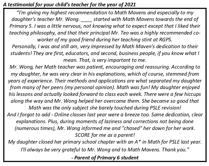 "Their methods and applications are what separated my daughter from many of her peers…"
