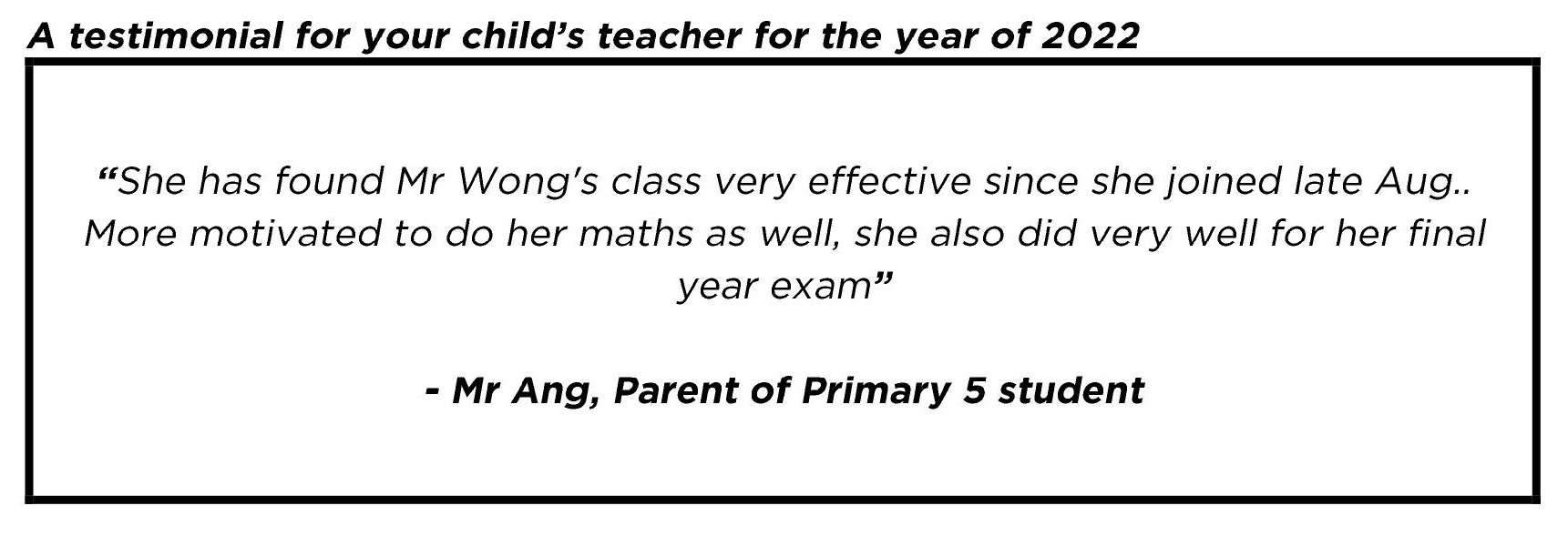 "More motivated to do her maths…"